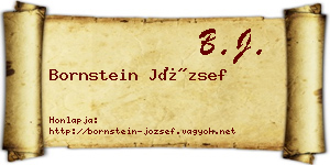 Bornstein József névjegykártya